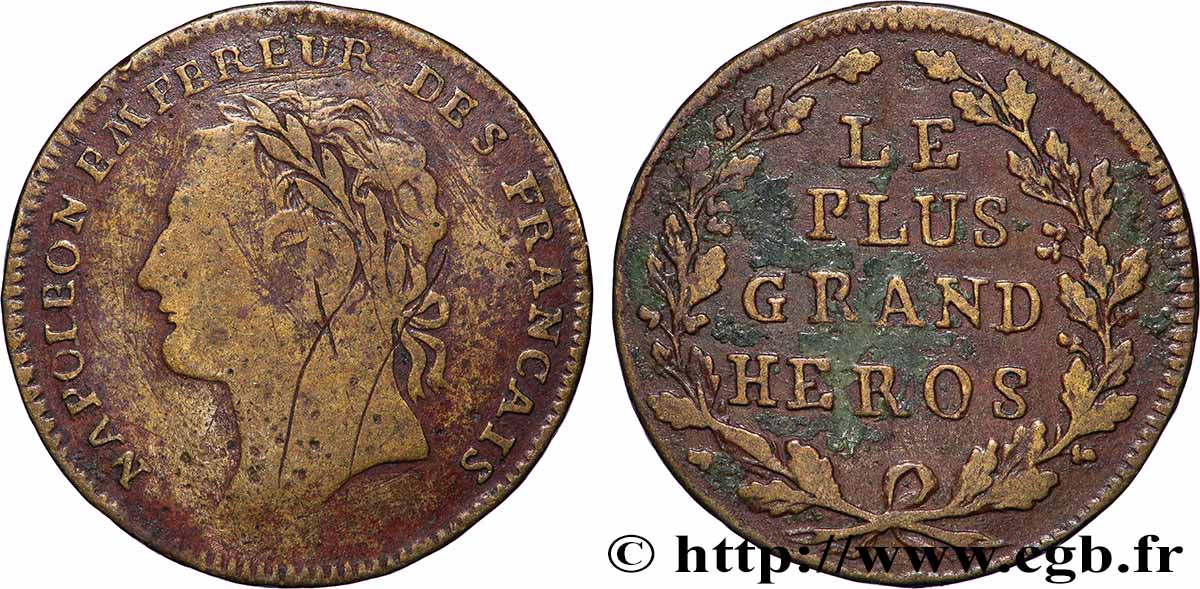 PREMIER EMPIRE. Napoléon Empereur tête nue - Calendrier Républicain A la gloire de Napoléon BC/MBC