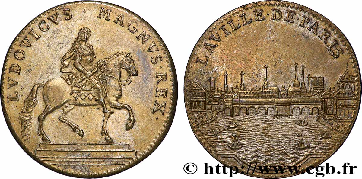 PARIS - ADMINISTRATION MUNICIPALE Louis XIV TTB