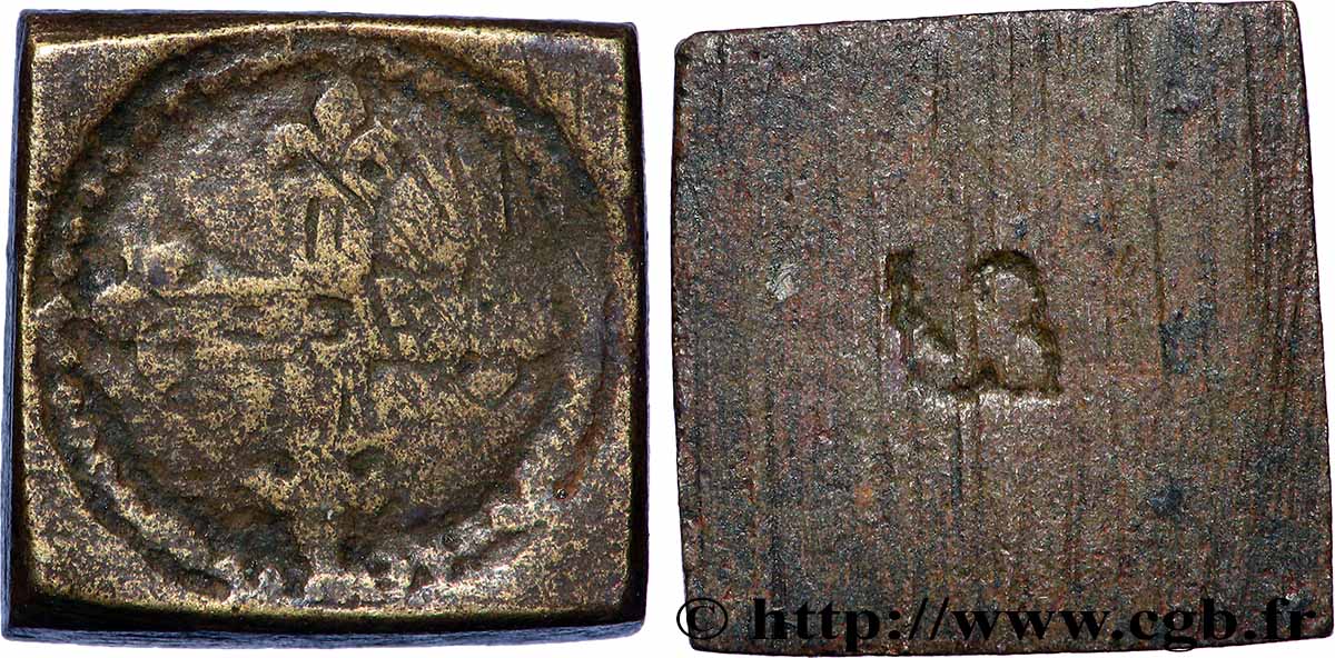 HENRI III à LOUIS XIV - POIDS MONÉTAIRE Poids monétaire pour le huitième d’écu BC+