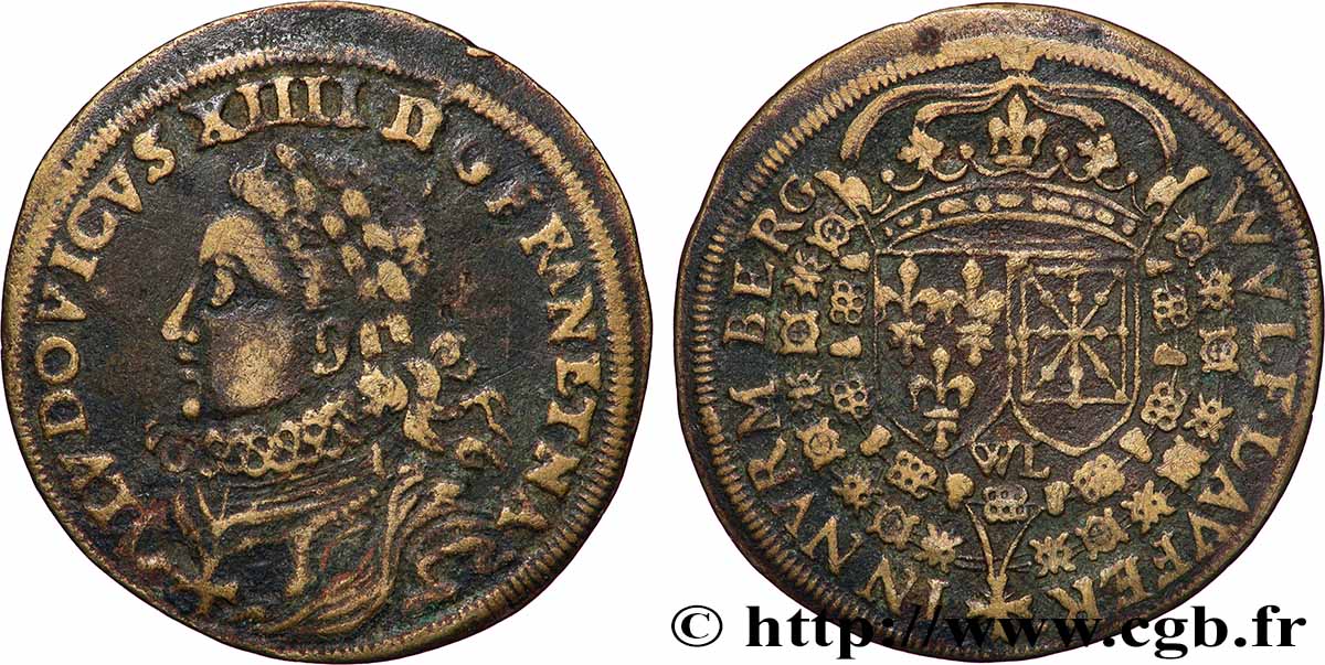 ROUYER - X.JETONS DE NUREMBERG Louis XIV BC+/MBC