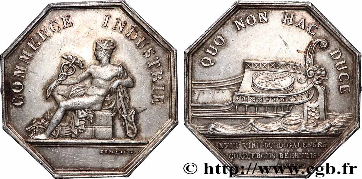 CHAMBRES DE COMMERCE Chambre de commerce de Bordeaux, refrappe TTB+