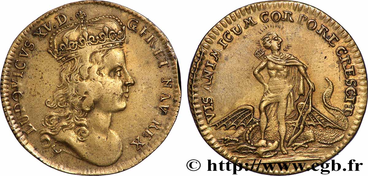 LOUIS XV DIT LE BIEN AIMÉ La prise de Fontarabie (Pays Basque) TTB