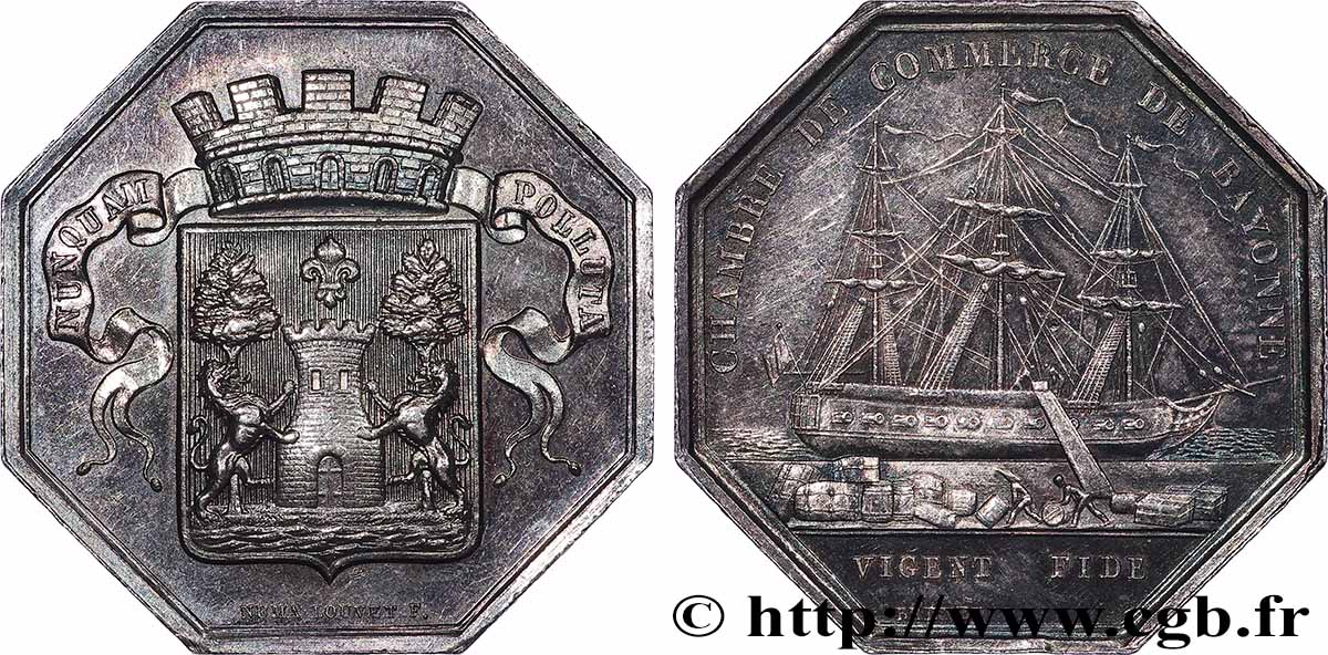 CHAMBERS OF COMMERCE Chambre de commerce de Bayonne, émission de 1848 XF