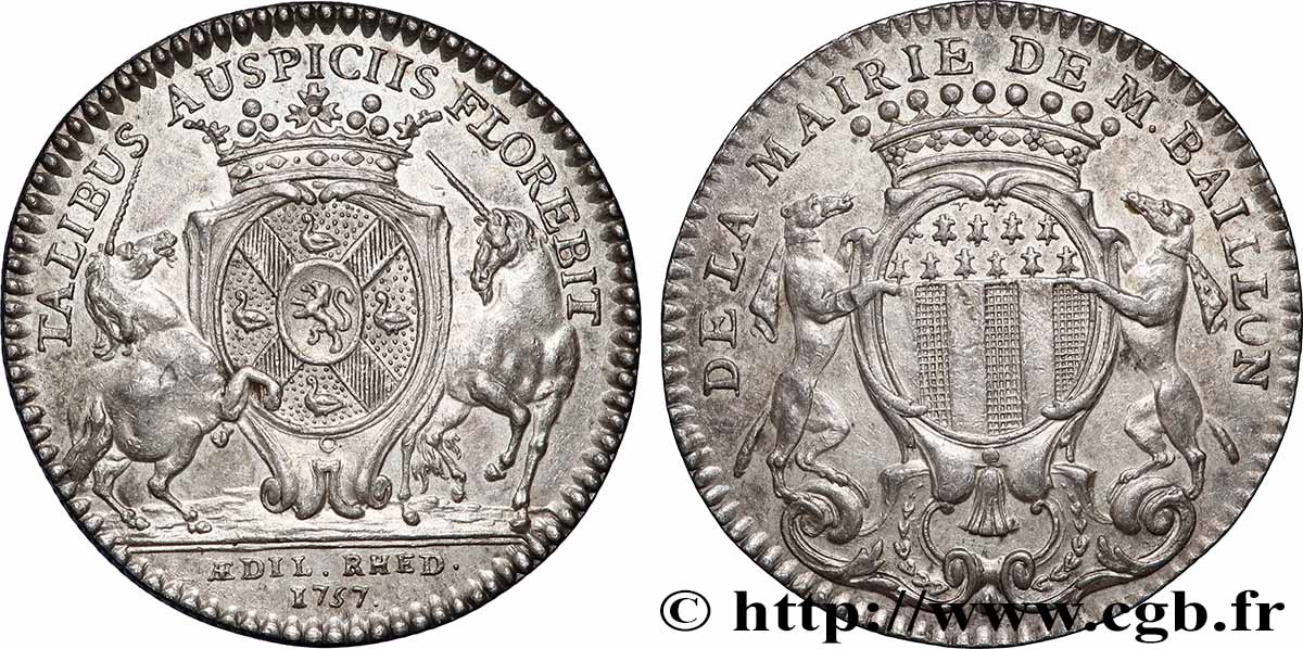 BRETAGNE (NOBLESSE DE...) Jean Baillon, maire de Rennes, Lebret intendant EBC