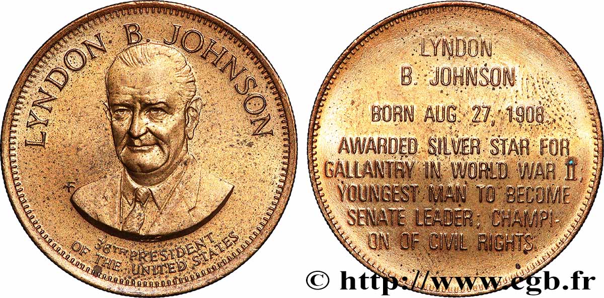 STATI UNITI D&nbsp;AMERICA Lyndon B. Johnson BB
