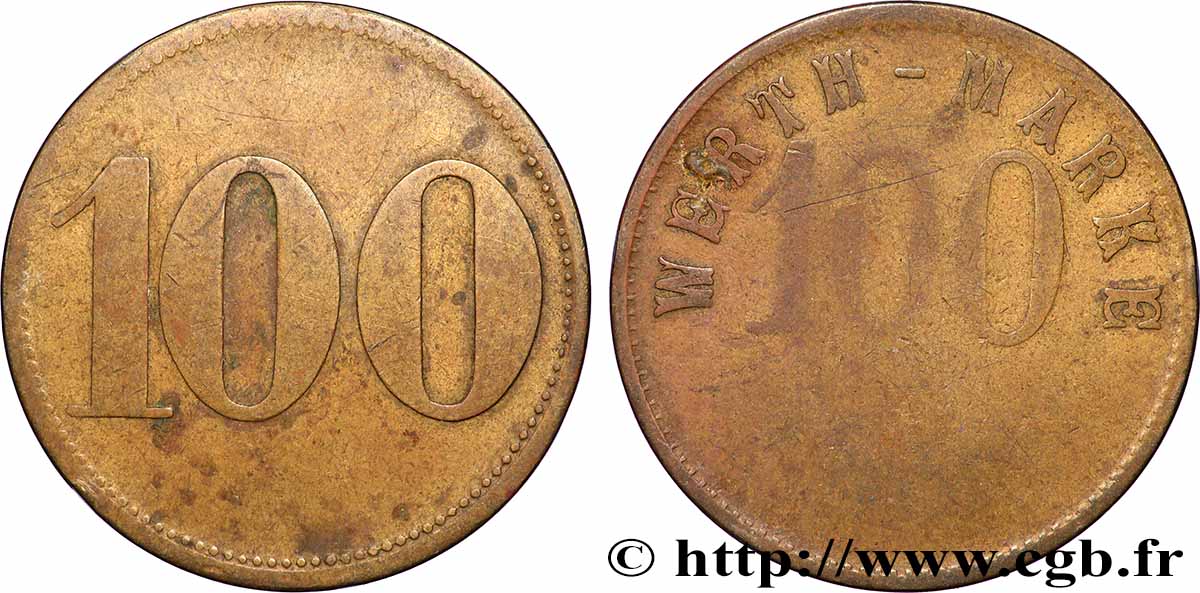 ALLEMAGNE 100 Werth-marke TB+