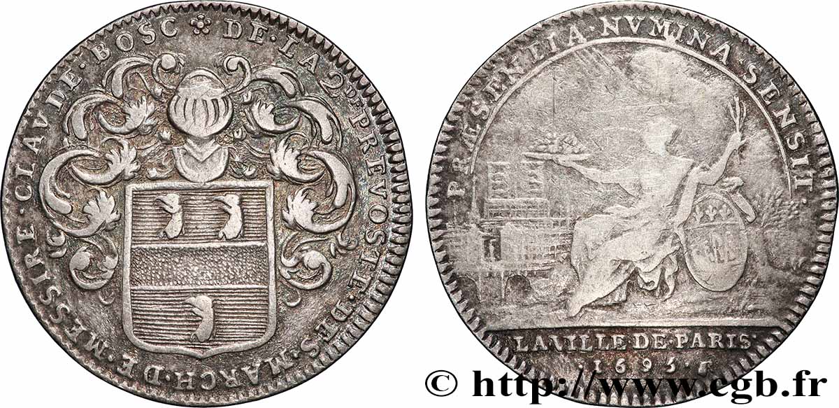 ILE DE FRANCE - VILLES et NOBLESSE Claude Bosc, prévot des marchands de Paris TTB/TB+