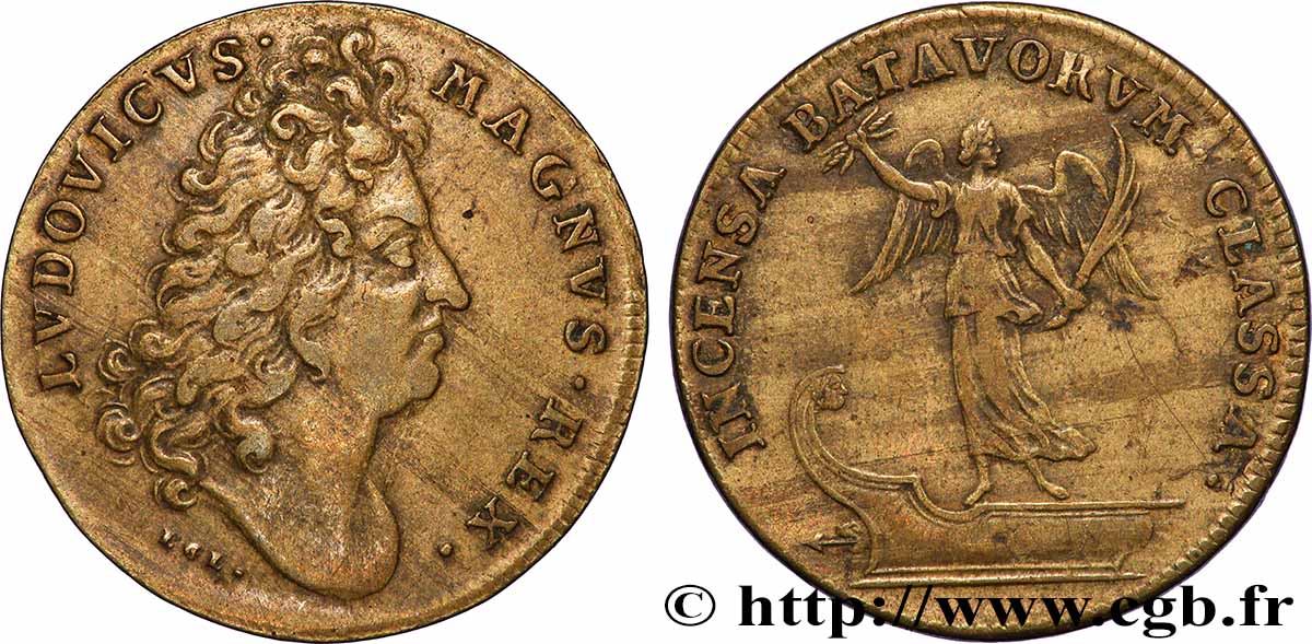 LOUIS XIV THE GREAT or THE SUN KING Prise de Tabago et Gorée XF
