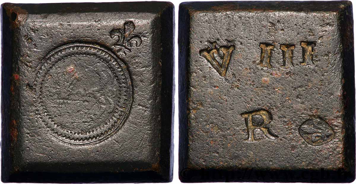 ESPAGNE Poids monétaire pour la pièce de 8 reales, 1er type TTB+