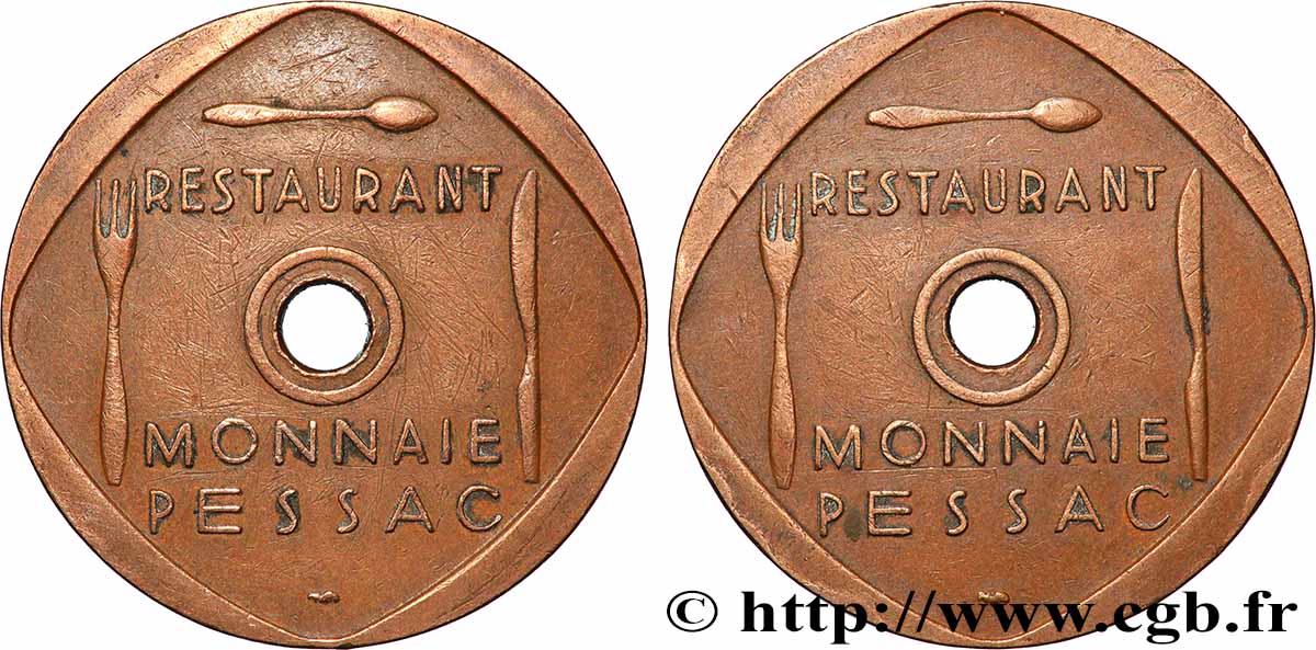 CAFES BRASSERIES AND RESTAURANTS Jeton du restaurant de la Monnaie de Pessac XF