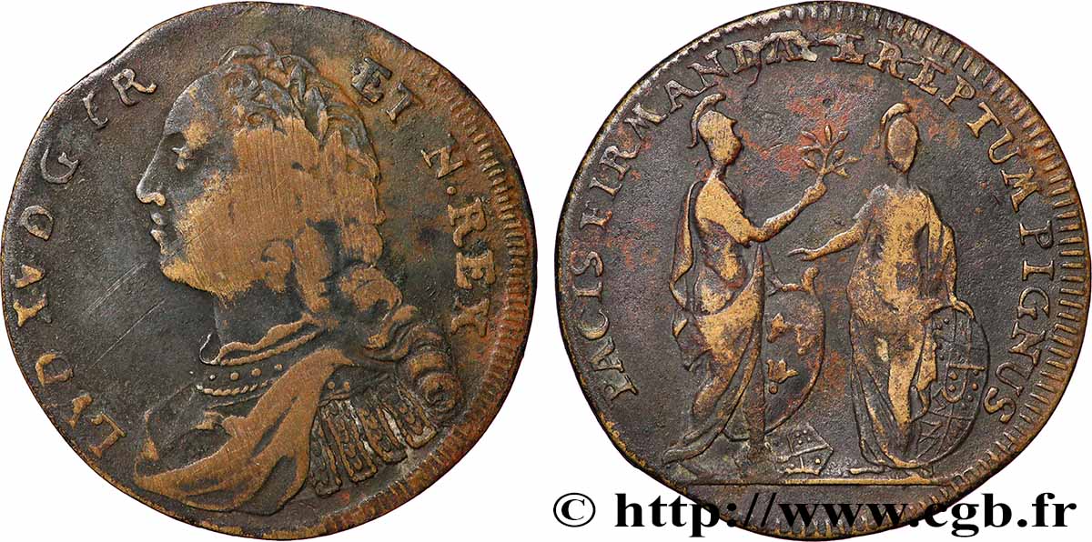 LOUIS XV &nbsp;THE WELL-BELOVED&nbsp; La prise de Fontarabie (pays Basque) BC+