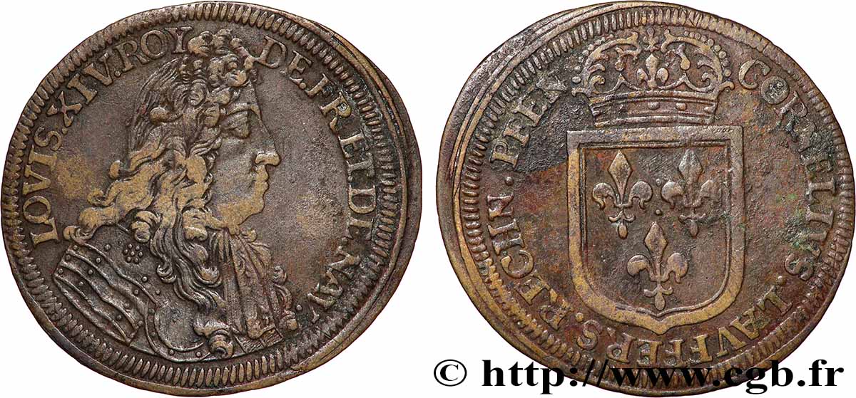 LOUIS XIV LE GRAND ou LE ROI SOLEIL Jeton de compte MBC