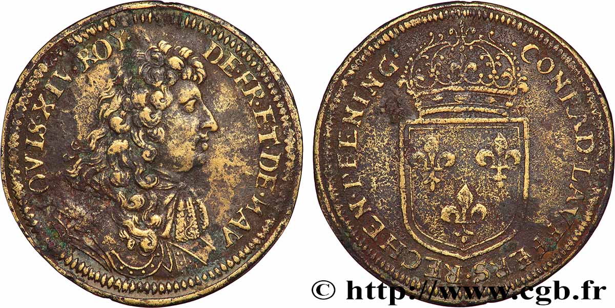 LOUIS XIV LE GRAND ou LE ROI SOLEIL Conrad Lauffer TB+