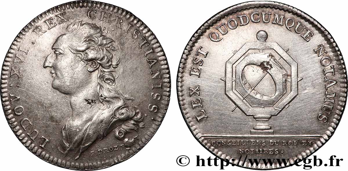 NOTAIRES ROYAUX Notaires de Paris, conseillers du roi et notaires, émission de 1780 - Louis XVI SS