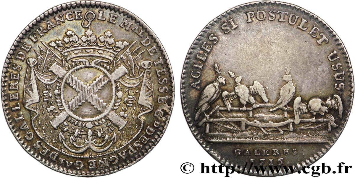 MAINE Jeton Ar 28, René-Mans (III) de Froulay de Tessé,  lieutenant-général pour les provinces du Maine, du Perche et de Laval TTB
