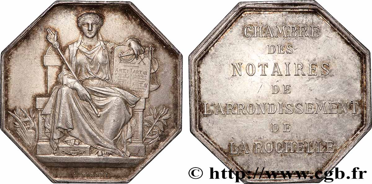 NOTAIRES DU XIXe SIECLE Notaires de La Rochelle TTB+