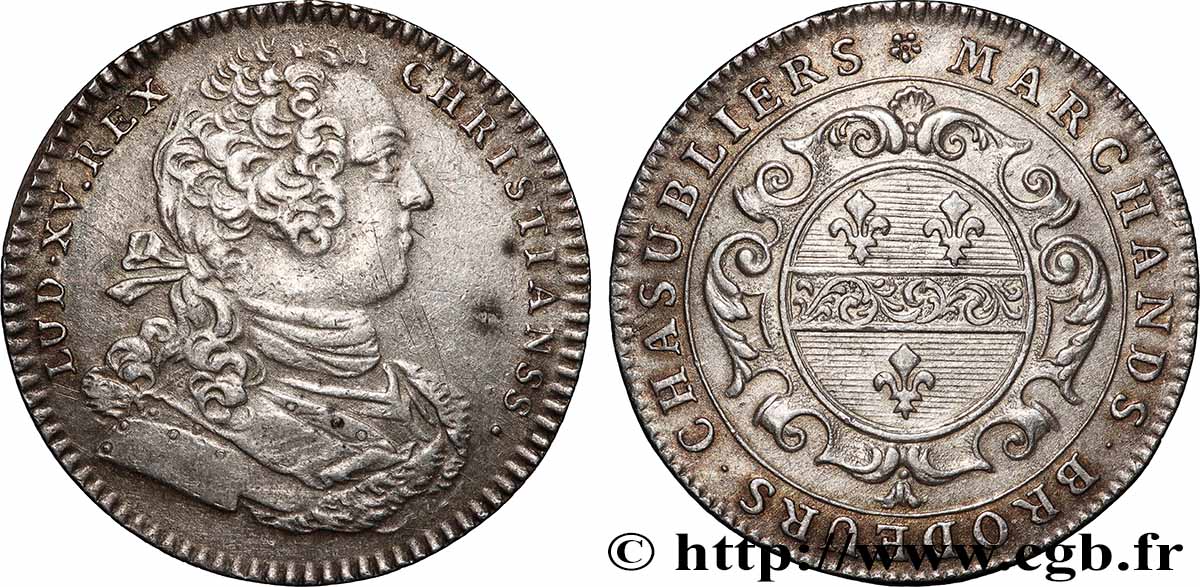 LOUIS XV DIT LE BIEN AIMÉ Brodeurs-chasubliers TTB/TTB+