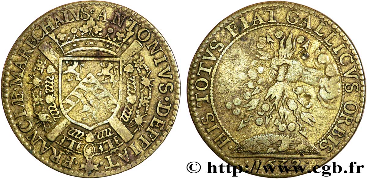 TOURAINE - NOBLESSE ET VILLES Jeton Lt 26, Antoine de Ruzé, marquis d’Effiat et de Longjumeau TTB