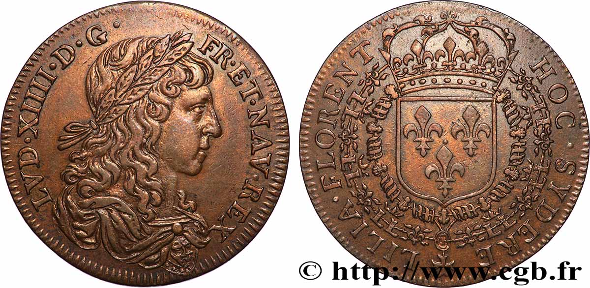 LOUIS XIV LE GRAND ou LE ROI SOLEIL Émission vers 1650 AU