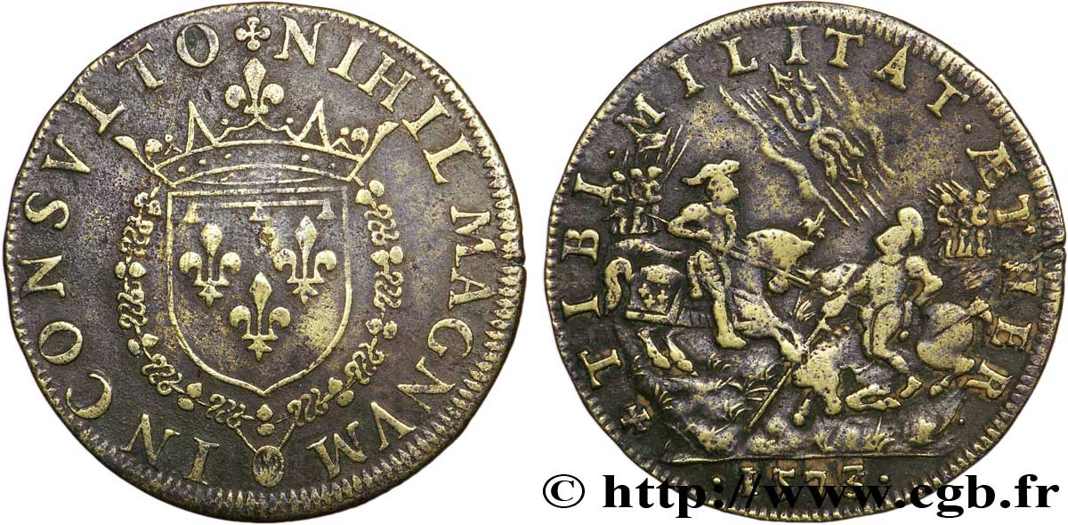 ANJOU - NOBLESSE Pour le duc d’Anjou Henri (futur Henri III) TTB
