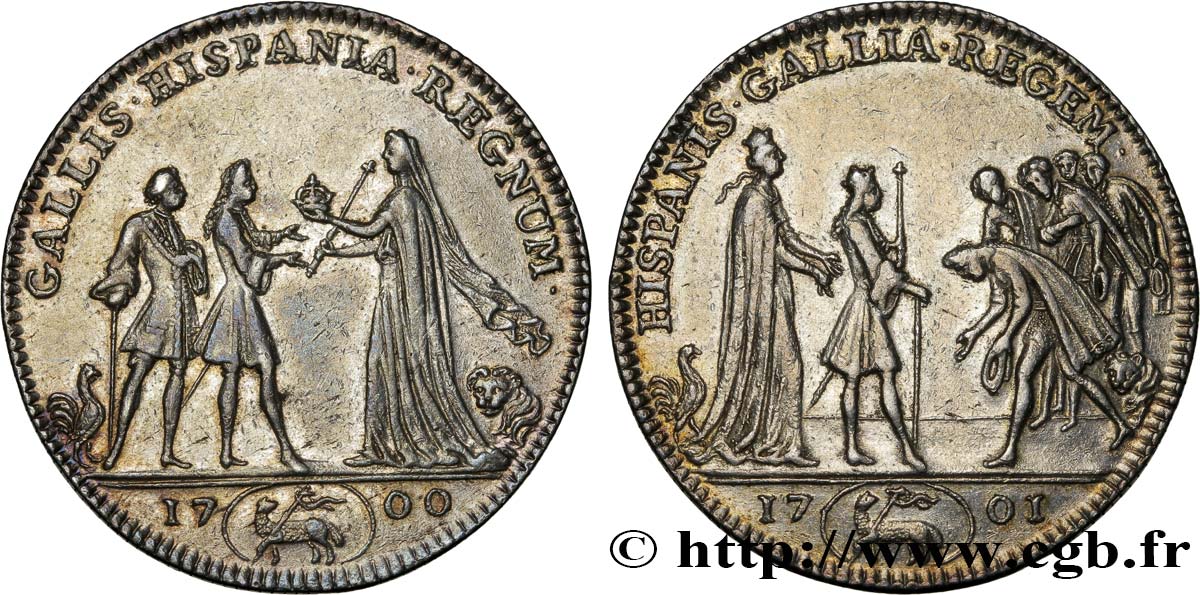 ANJOU - NOBLESSE Accession au trône d’Espagne du duc d’Anjou TTB+