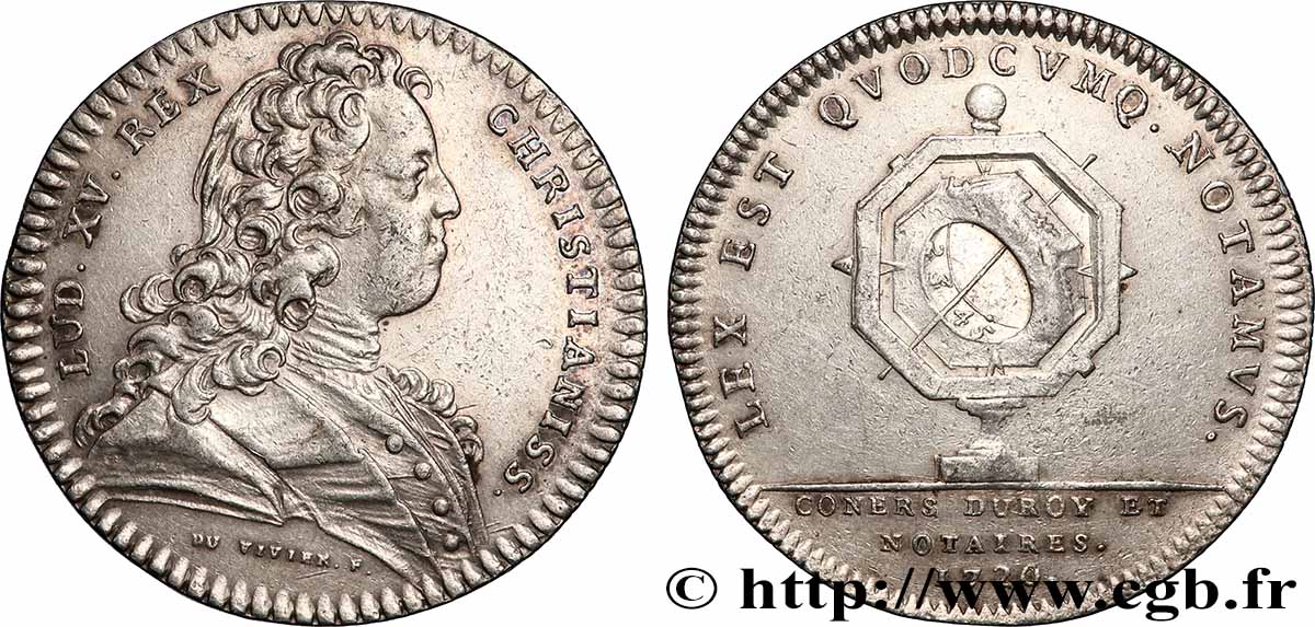 NOTAIRES ROYAUX Notaires de Paris, émission de 1725 - Louis XV XF
