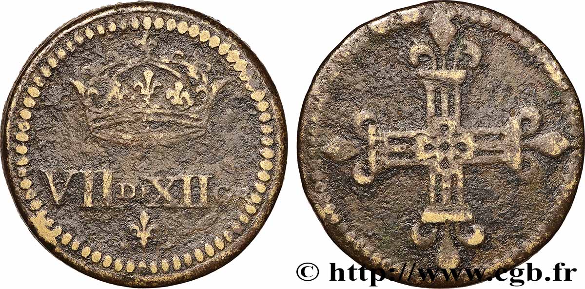 HENRI III à LOUIS XIV - POIDS MONÉTAIRE Poids monétaire pour le quart d’écu TB+