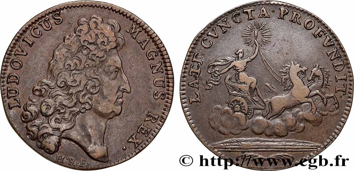 LOUIS XIV THE GREAT or THE SUN KING Émission vers 1705 XF
