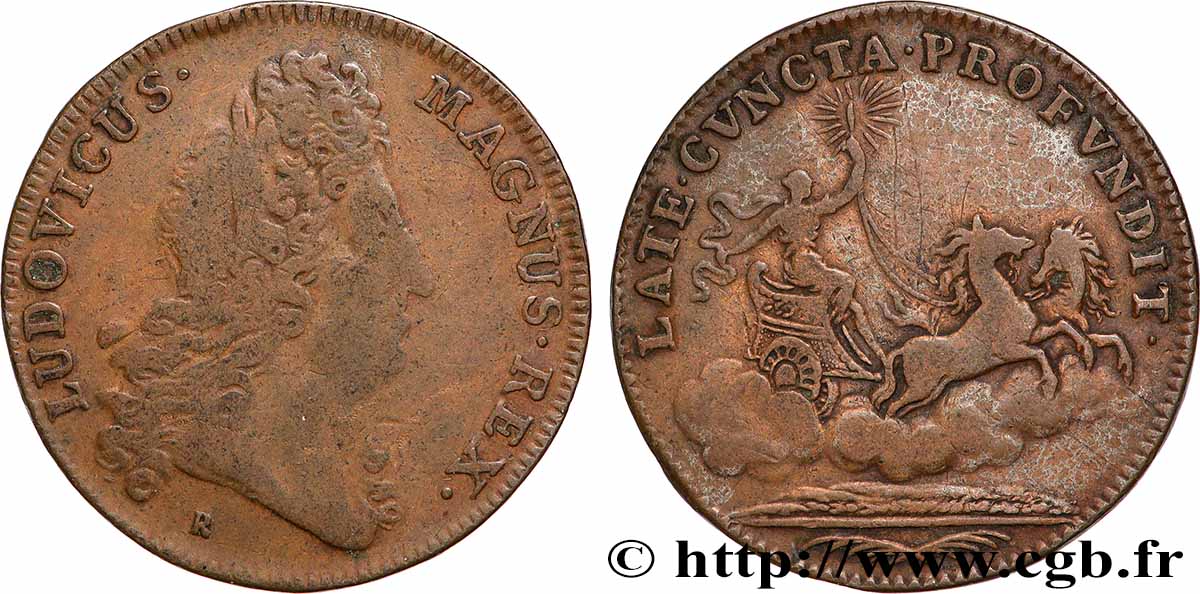 LOUIS XIV THE GREAT or THE SUN KING Émission vers 1700 VF/XF