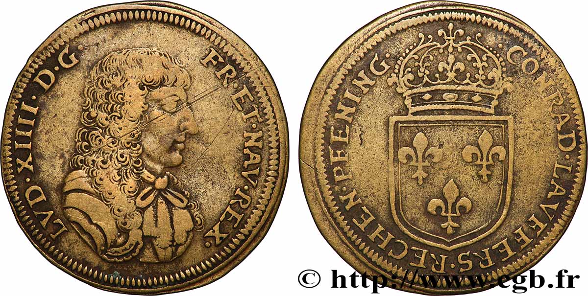 LOUIS XIV LE GRAND ou LE ROI SOLEIL Conrad Lauffer TB+