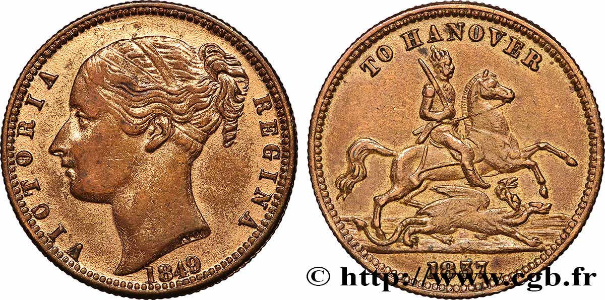 GREAT-BRITAIN - VICTORIA Jeton de Compte Victoria / Duc de Cumberland XF