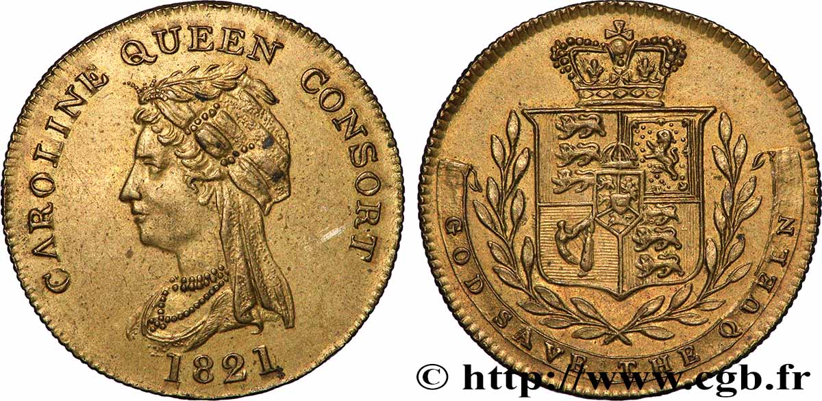 GRANDE-BRETAGNE - GEORGES IV Caroline, reine consort SUP