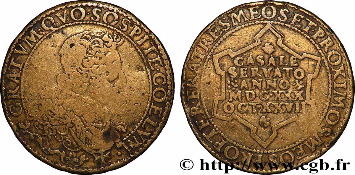 LOUIS XIII THE JUST SIÈGE DE CASALE - REMISE DE CASALE Montferrato VF