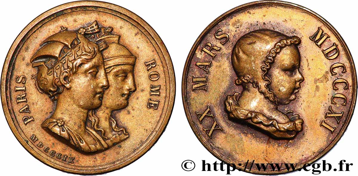 PRIMO IMPERO Naissance de Napoléon II, frappe postérieure q.SPL