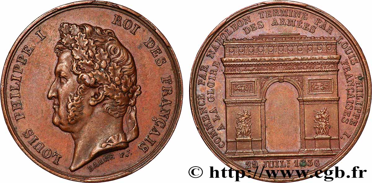 LUIGI FILIPPO I ARC DE TRIOMPHE q.SPL