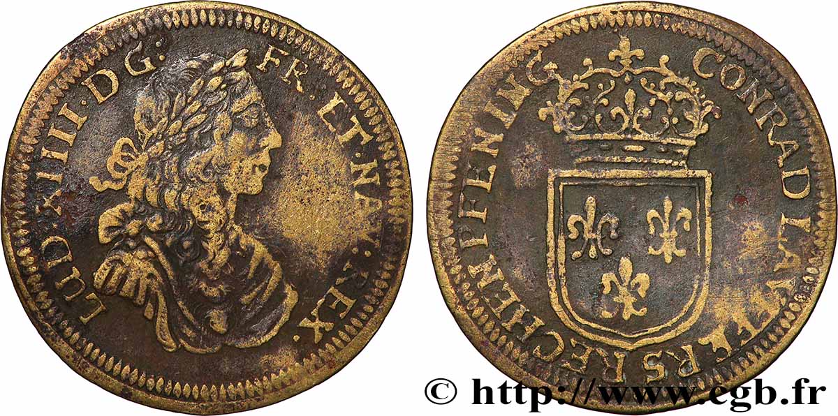 LOUIS XIV LE GRAND ou LE ROI SOLEIL Conrad Lauffer q.BB