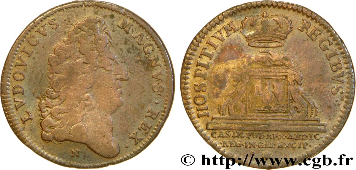 LOUIS XIV THE GREAT or THE SUN KING VILLE DE NEVERS XF