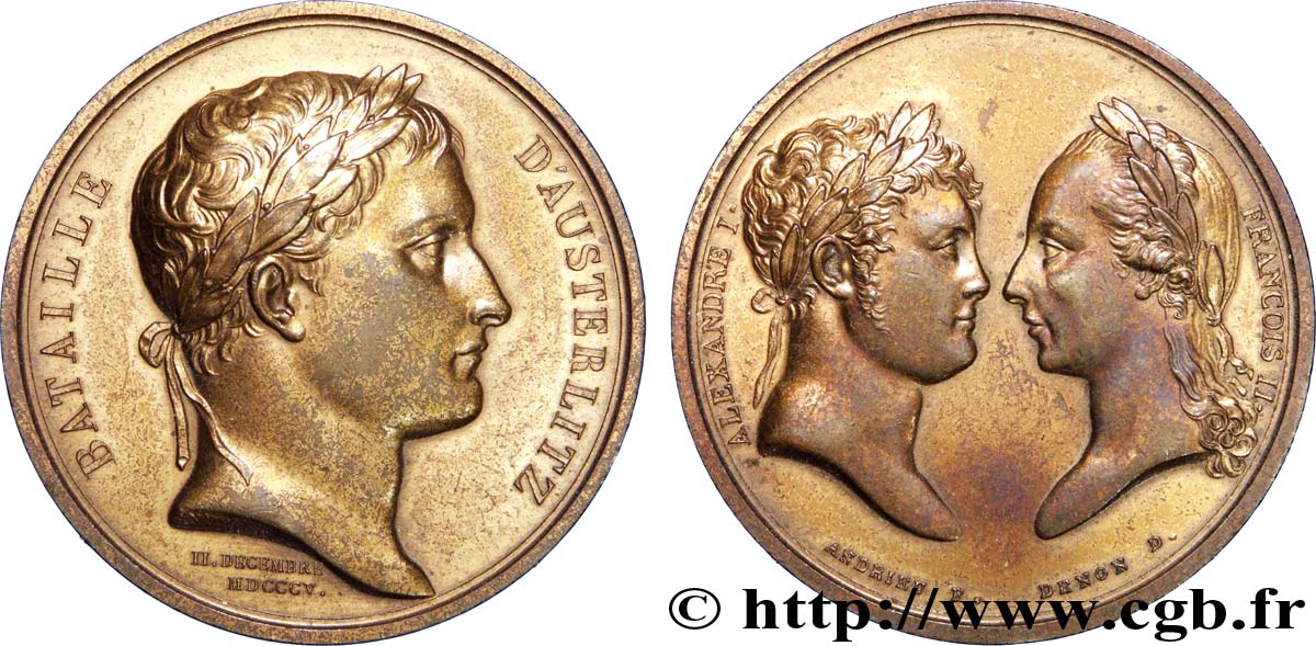 PRIMO IMPERO Médaille BR 41, Bataille d’Austerlitz, refrappe SPL58