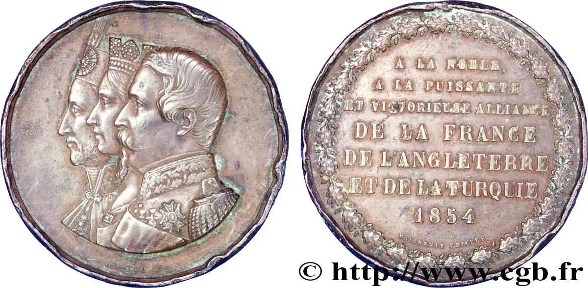 SEGUNDO IMPERIO FRANCES Médaille SN 51, Alliance précédant la Guerre de Crimée BC35