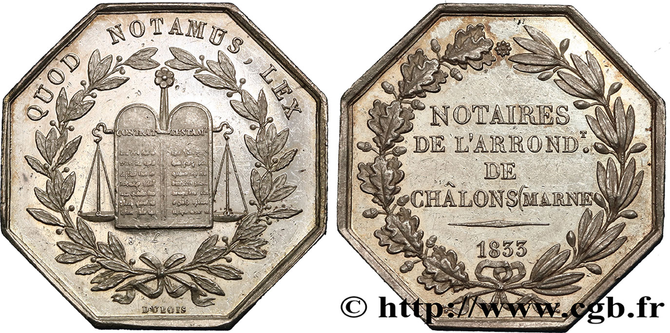 NOTAIRES DU XIXe SIECLE Notaires de Châlon-sur-Marne EBC