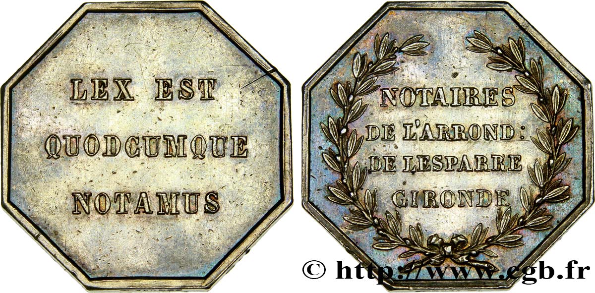 19TH CENTURY NOTARIES (SOLICITORS AND ATTORNEYS) Notaires de Lesparre AU