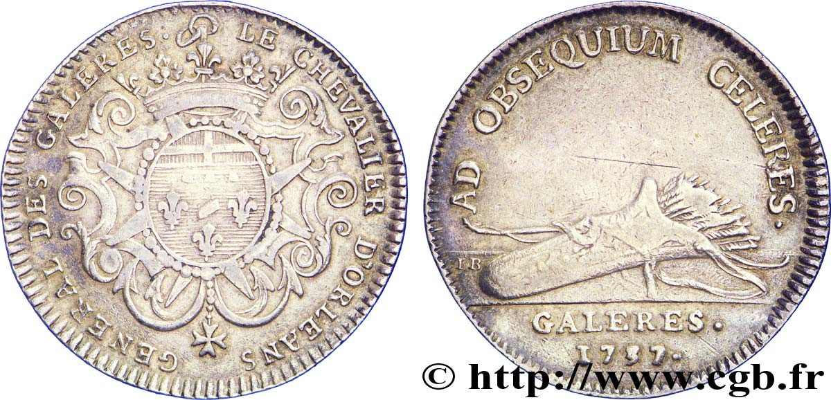 MARINE - GALERES ROYALES  Jean-Philippe d’Orléans, général des Galères TTB