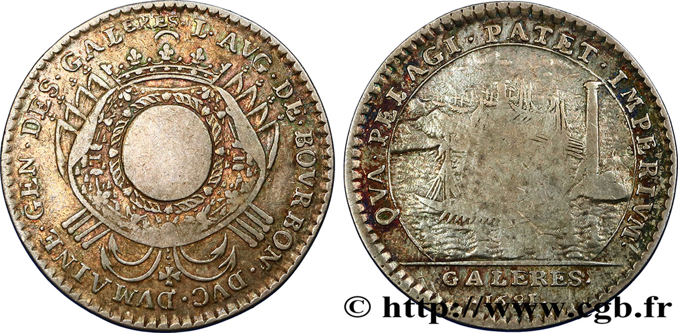 MARINE - GALERES ROYALES Louis Auguste de Bourbon, général des galères ...