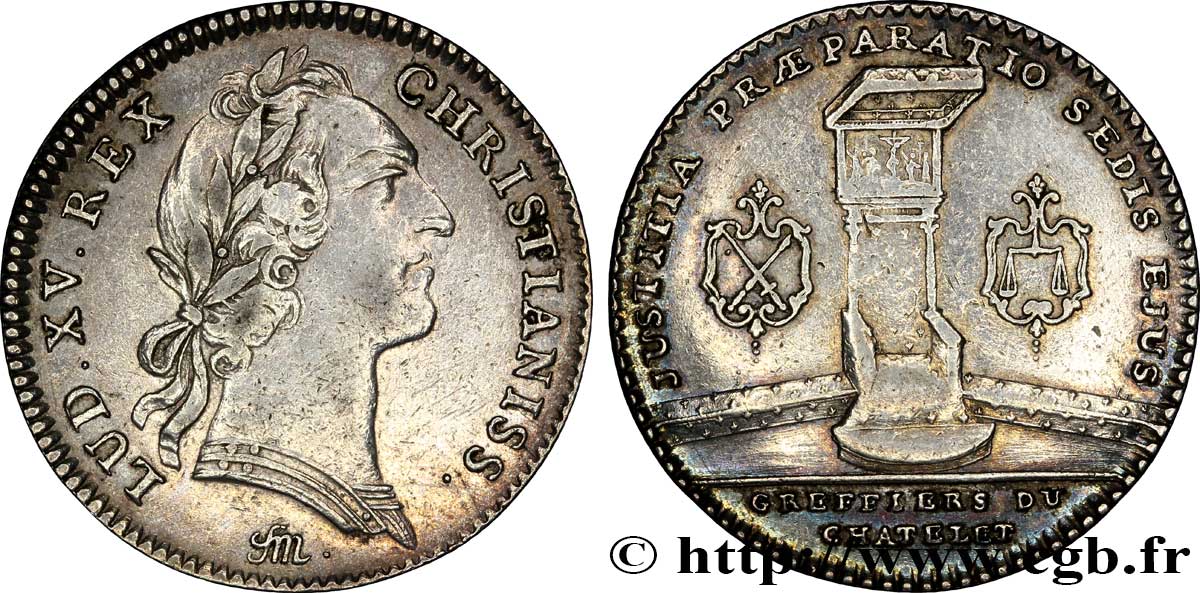 JUSTICE - PARIS GREFFIERS DU CHATELET, émission de 1754 fVZ