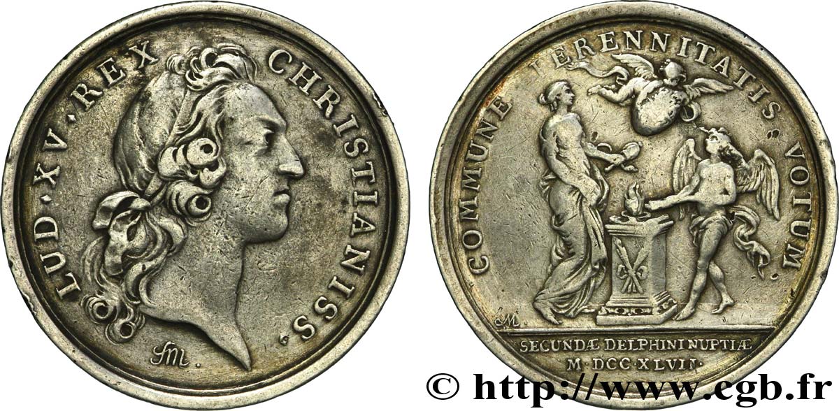 LOUIS XV DIT LE BIEN AIMÉ Le second mariage du Dauphin Louis  TTB