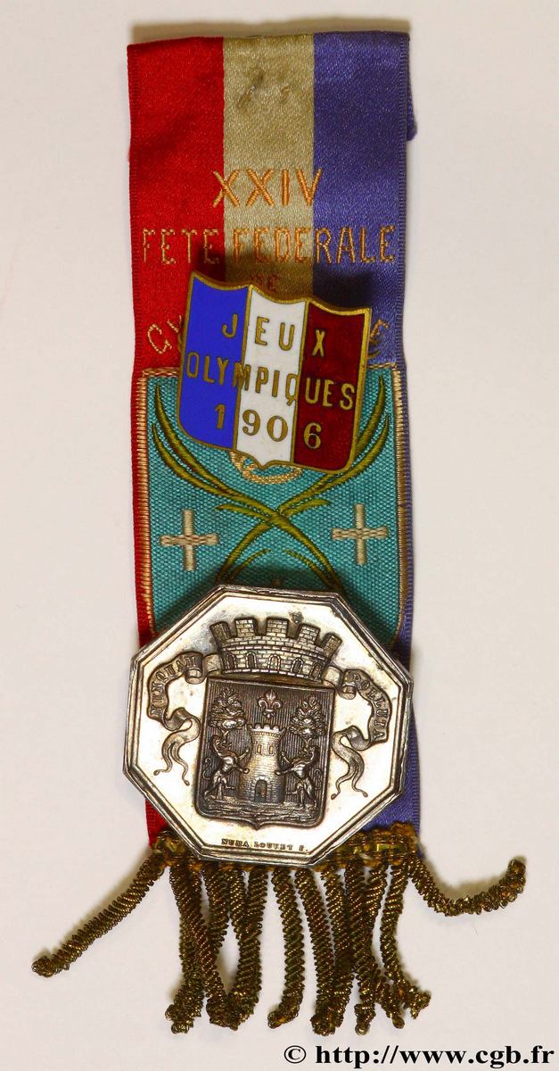 SOCIÉTÉS SPORTIVES Fanion de Bayonne porté aux Jeux Olympiques de 1906 SUP