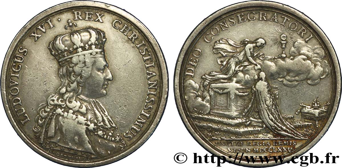 SACRE À REIMS LOUIS XVI sacre le 11 juin 1775 TB