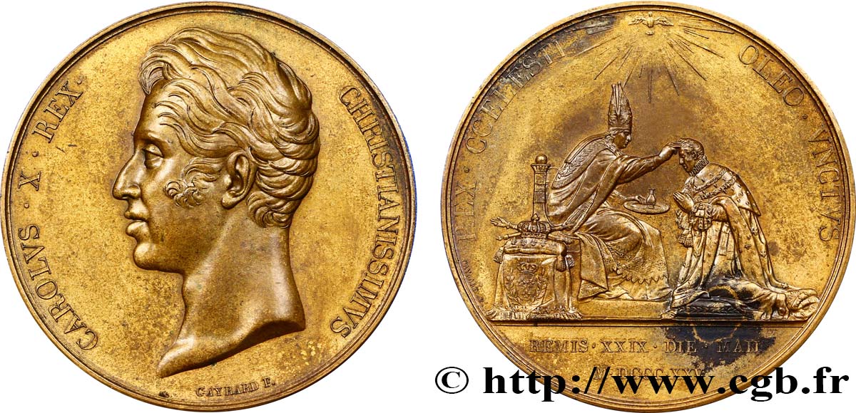 CONSECRATION IN REIMS Médaille BR 50, Sacre de Charles X AU