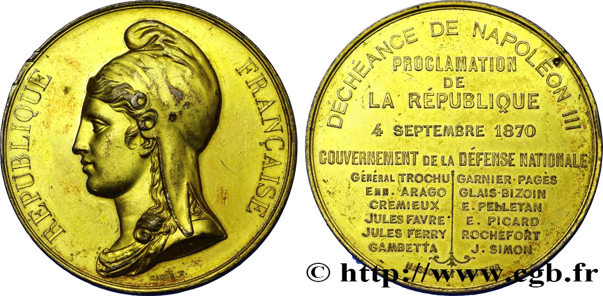 FRENCH THIRD REPUBLIC Proclamation de la République AU