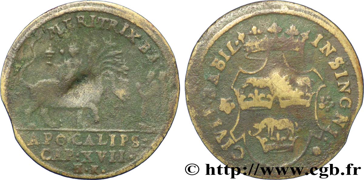 ROUYER - X. NUREMBERG JETONS AND TOKENS La grande prostituée de Babylone VF